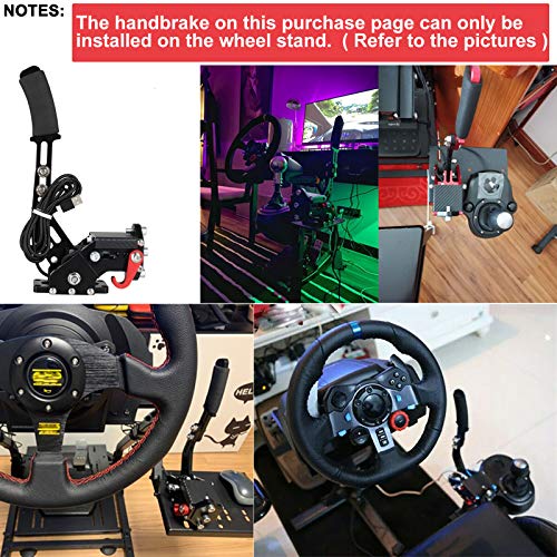 XOHYW 16Bit SIM USB Handbrake for Racing Game G25 G27 G29 G920 T500 T300 FANATECOSW AG3505,Only for PC Windows, Without Table Clamp