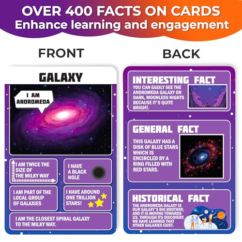 QUOKKA Solar System Puzzles for Kids Ages 4-6 - 70 Pcs Fun Kids Puzzles Ages 5-8 Preschool Floor Activities - Includes 50 Cards with 400+ Space Facts- Planet-Shaped Jigsaw Puzzle Gift for Girls Boys - color: 03. Space 70