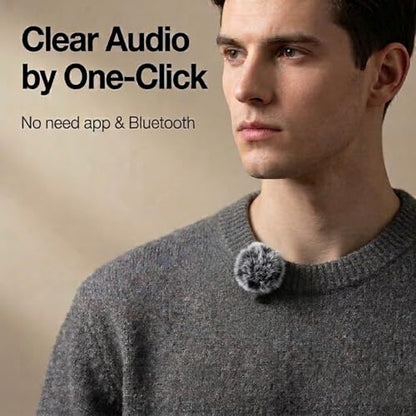 2Pack Wireless Lavalier Microphone for iPhone iPad Android with Charge Case, Mini Clip/Magnetic Microphones for Lightning/USB-C Video Recording, Vlogging, YouTube, Interviews, 100FT - style: Cylindrical