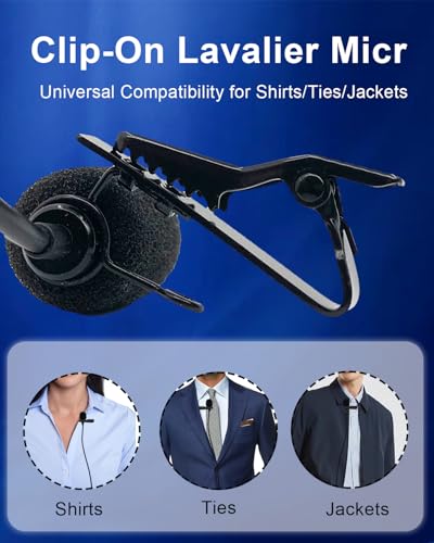 Lavalier Lapel Microphone Omidirectional Condenser Microphone for DJI Mic 2,Mic for Rode Wireless GO 2 / II Transmitters(Standard 3.5mm TRS Plug for DJI and for Rode) - size: 3.5mm TRS Plug (DJI and Rode)