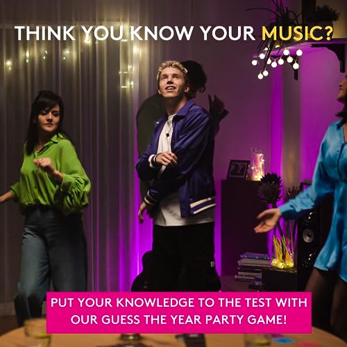 Jumbo Hitster - The Music Fun Party Quiz Card Game, 2-10 Players - 300 Plus Iconic Music Hits - Great for Adult and Family Game Night