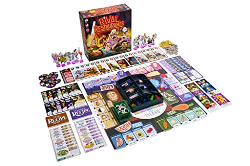 Rival Restaurants by Gap Closer Games | Strategy Board Game | 2 to 6 Players | Ages 10+ | 45+ Minutes | Unique Chefs, Upgradable Restaurants & Recipe Cooking - style: Base