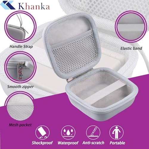 Khanka Hard Case for Anbernic RG Rotate/RG34XXSP/RG35XXSP Retro,White | EVA Hard Shell, Hand Strap Portability, Soft Interior Lining, Secure Custom Fit, Smooth Zipper Opening, Protective Case Only - style: White