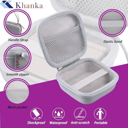 Khanka Hard Case for Anbernic RG Rotate/RG34XXSP/RG35XXSP Retro,White | EVA Hard Shell, Hand Strap Portability, Soft Interior Lining, Secure Custom Fit, Smooth Zipper Opening, Protective Case Only - style: White