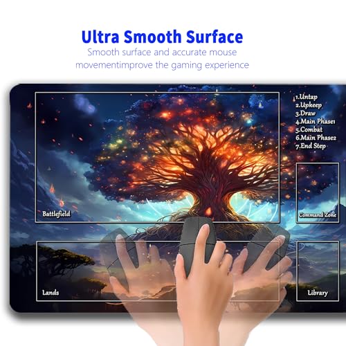 MTG Playmat, TCG Play Mat for OCG DND 24 x 14 inches Trading Card Inked Game Playmats with Storage Bag Smooth Rubber Surface Battle Game - color: Playmat 10