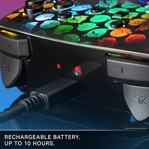 PowerA Enhanced Wireless Controller for Nintendo Switch with Lumectra – Mario Peek-A-Boo, rechargeable battery, motion controls, officially licensed - style: Mario Peek-A-Boo