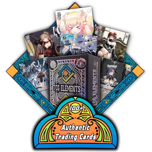 Weiss Schwarz TCG Bundle, 100 Common/Uncommon Cards, 15 Foil Cards, TCG Elements Deck Box