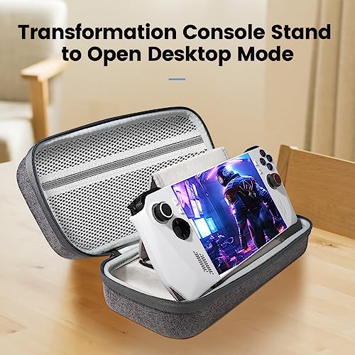 sarlar Rog Ally Carrying Case Compitable with ASUS ROG Ally Gaming Handheld and Accessories, Large Space Hard Shell Case Fit AC Adapter and Power Bank for Travel and Storage