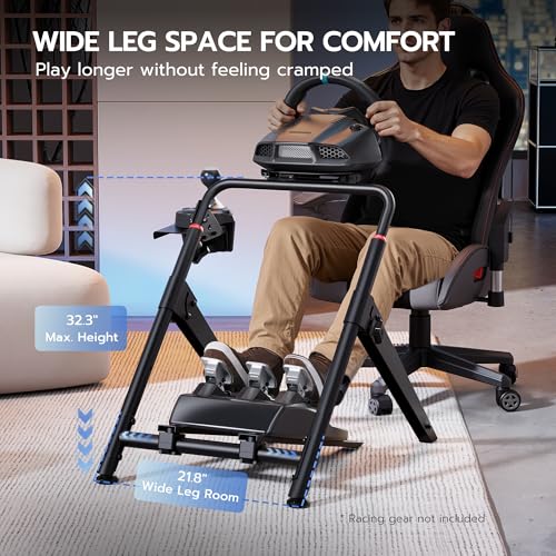 ARES WING Foldable Sim Racing Wheel Stand, Formula and GT Racing Simulator Cockpit Compatible with Fanatec, Thrustmaster, Logitech, Moza, Racing Games on PS5, PS4, Xbox and PC