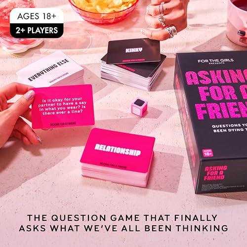 Asking for A Friend by Relatable, Great Card Games for Game Night, Bachelorette Party Favors for Social Gatherings, and Friendly Icebreakers, Includes 300 Cards and 1 Die - style: Asking For A Friend