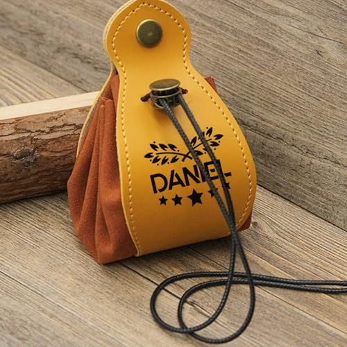 Custom Leather Dice Bag with Lock - DND Tray, Table Top Gaming Board Games, Engraved Leather Dice Storage Bag, Roleplaying RPG Gift Ideas Coin Purse(Brown) - color: Brown