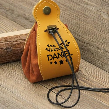Custom Leather Dice Bag with Lock - DND Tray, Table Top Gaming Board Games, Engraved Leather Dice Storage Bag, Roleplaying RPG Gift Ideas Coin Purse(Brown) - color: Brown