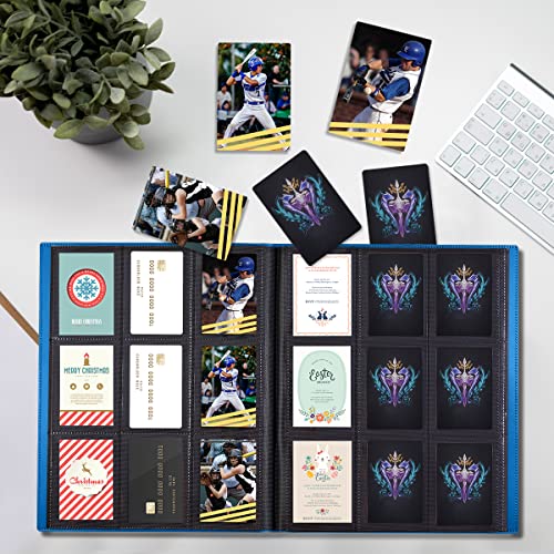 Card Binder, Upgraded 9 Pockets Trading Card Collection Binder for Cards, 360 Card Book Holder Album for Yugioh, MTG, TCG, Magic, Sports Cards - Blue - color: Blue