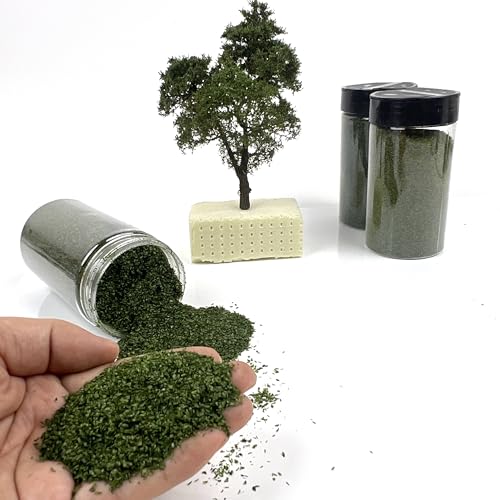 Multicolor Leaf Model - 300ml Miniature Scenery Material for Train Railway, Diorama, Car Scene & Scale Landscape Layouts (Fern Green) - color: Fern Green
