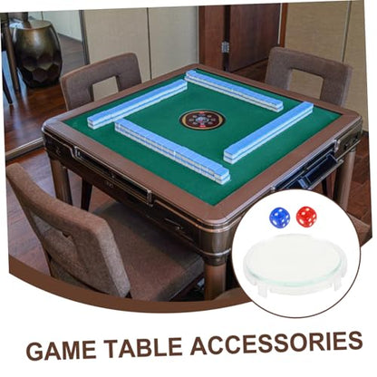 Abaodam Mahjong Machine Glass Cover Dice Lid Accessory Dice Storage for Chinese Mahjong