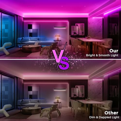 LED neon Lights,50FT RGB Neon Rope Lights,with Remote Control/APP Control,Music Sync,Timer Function,IP67 Waterproof Flexible Neon Strip Lights,for Bedroom Gaming Outdoors Decor - size: 50FT