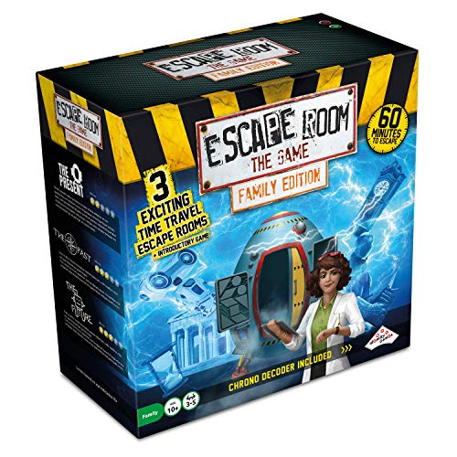 Escape Room The Game, Family Edition - with 3 Exciting Time Travel Games | Solve The Mystery Board Game for Family, Kids & Teens (English Version) - style: Time Travel