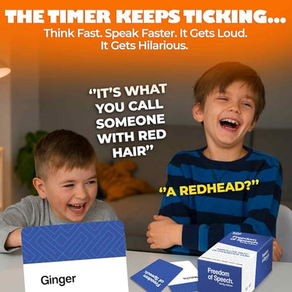 Card Board Games for Adults - Party Games for Friends and Family Game Night | Freedom of Speech Card Board Game - Family Edition - Fast-Paced - Guess The Word - Easy to Play - color: Freedom of Speech Family