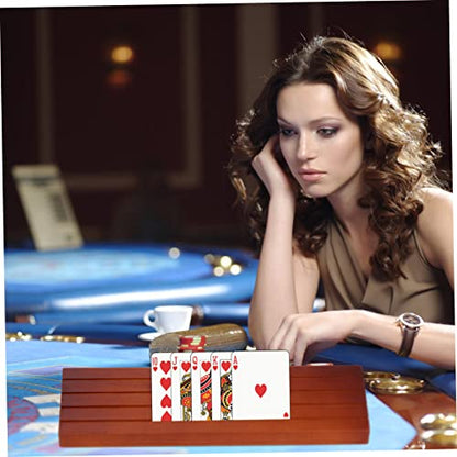 1pc Wood Game Card Organizer Rack Slots Portable Storage for Compact Design Easy to Clean for Game Enthusiasts