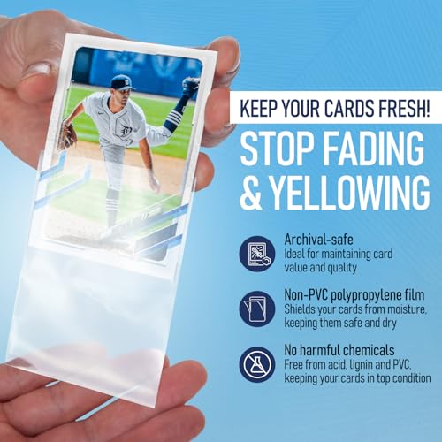 Premium Penny Sleeves for Trading Cards | Soft Trading Card Sleeves for Baseball Cards, Ultra Clear Plastic Pro Sports Card Sleeve, Football, MTG Collector Sleeve (Standard + Thick Options Available) - style: 75PT - 100 Count