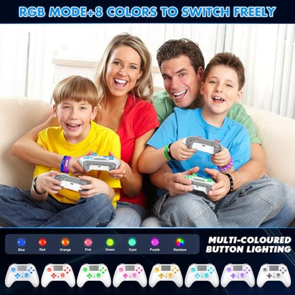 Wireless for PS5 Controller, Compatible with PS5/PS4/PC/iOS/Switch, 1000mAh Battery, Adjustable Turbo, Dual Shock Vibration, 6-Axis Motion Sensor, 3.5mm Headphone Jack for PlayStation 5 Controller