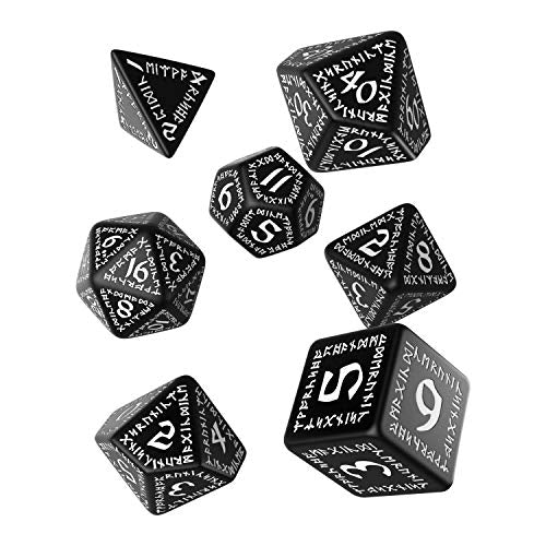 Q-Workshop Runic Dice Black/White (7) Board Game