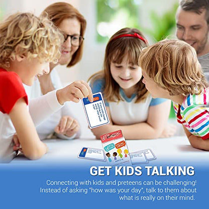 Conversation Cards for Kids Age 9-12 - Communication Cards to Build Confidence & Emotional Intelligence, Family Conversations Game for Kids and Adults - Therapy Tool - Stocking Stuffer - color: Ages 9-12