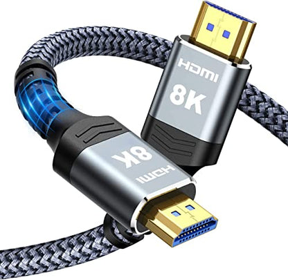 Highwings 8K60HZ HDMI Fiber Optic Cable 2.1 250FT Long, Unidirectional | 48Gbps High-Speed Slim HDMI 4K120Hz HDR/eARC HDCP2.2&2.3 Compatible for PS5, DVD, Blu-ray Player and Monitor - size: 250 feet