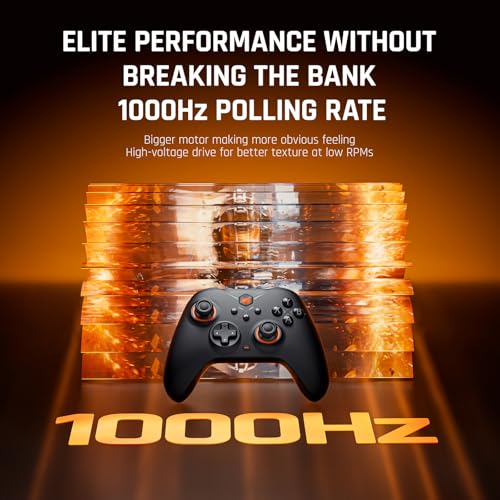 BIGBIG WON Wireless Controllers, Gale Hall PC Controllers Motion Control, Hall Joysticks&Triggers, PC App Game Controllers for Switch/Switch2/iOS/Android Wireless Gaming Controller - color: 2.Gale-Hall Standard Black