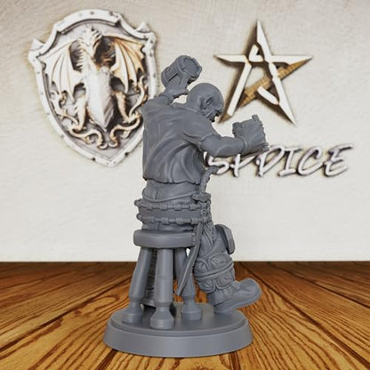 Drunken Orcs Unpainted Miniature, DND Minis for Dungeons and Dragons, Fantasy Tabletop RPG Game Figurine, TTRPG Role Playing Accessory, Ideal for DMS & Tavern Encounters-AS476