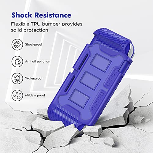 Protective Case for Switch Lite 2019, with Thumb Grip Caps | Only Fits Switch Lite 2019 (5.5"), Not for Switch 2 (2025 Release, 7.9"), No Screen Srotector Included, Blue - color: Blue