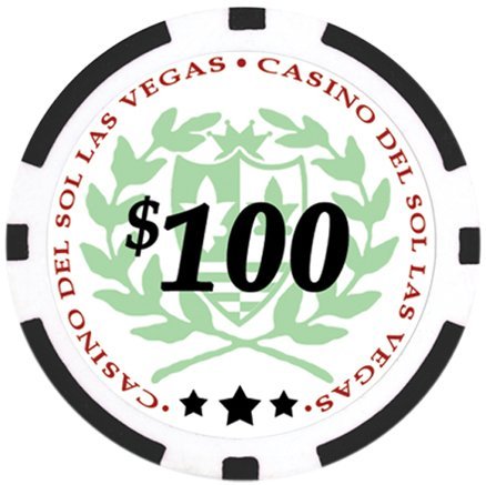 DA VINCI Professional Set of 500 11.5 Gram Casino Del Sol Poker Chips with Denominations, 2 Decks of Plastic Playing Cards, 2 Cut Cards & 3 Dealer Buttons (Silver Aluminum Frame Case)