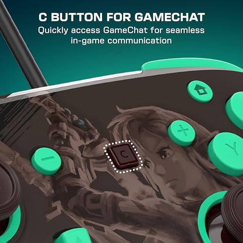 Turtle Beach Rematch Wired Controller The Legend of Zelda Nintendo Switch 2 | Nintendo Switch 2, Lite, OLED, Hall-Effect Thumbsticks, 2 Mappable Buttons, Glows-in-the-Dark, C-Button, The Legend of Zelda - color: Zelda