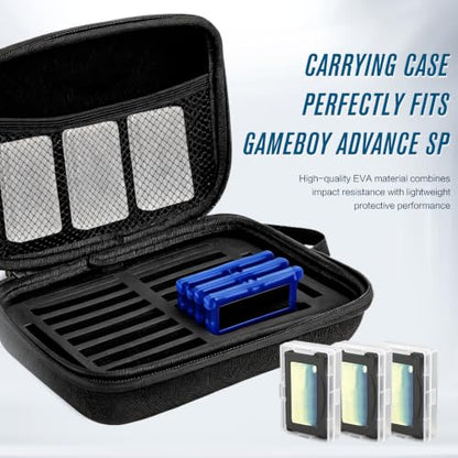 Carrying Case for Gameboy Game Cartridges, Portable Protective Case for Gameboy Advance and SP Games, Holds 20 Game Cartridges, Comes with 3 Small Clear Cases - style: Cartridges