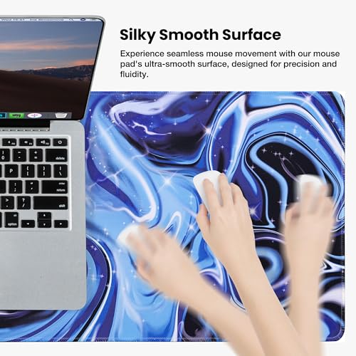 ALOANES Waterproof Gaming Mousepad Large Mouse Mat Non-Slip Rubber Base | Desk pad Keyboard Desk Mat for Computer, Office Home, Fluid Mat XL(31.50"x11.81"x0.12") - color: Fluid, size: 31.5L x 11.8W inches