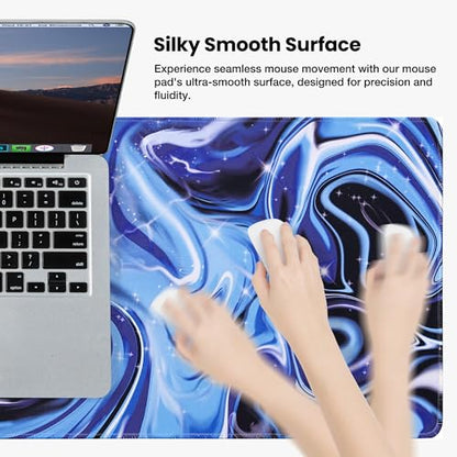 ALOANES Waterproof Gaming Mousepad Large Mouse Mat Non-Slip Rubber Base | Desk pad Keyboard Desk Mat for Computer, Office Home, Fluid Mat XL(31.50"x11.81"x0.12") - color: Fluid, size: 31.5L x 11.8W inches