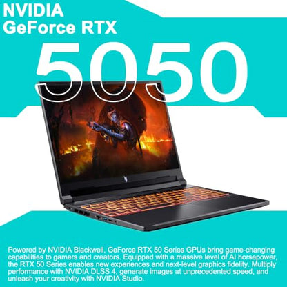 iCarp Customized Laptop Made with Acer Nitro V 16 Gaming Laptop 16" WUXGA IPS 180Hz AMD 6-core Ryzen 5 240 16GB/32GB/64GB RAM 512GB/1TB/2TB/4TB SSD RTX 5050 GDDR7 (Up to 421 AI Tops) Backlit Win11 - style: Ryzen 5 240 + RTX 5050
