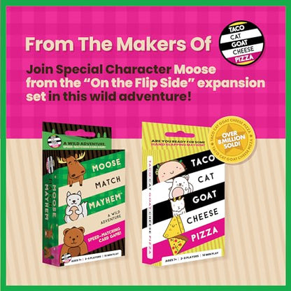 Moose Match Mayhem Speed-Matching Card Game by Taco Cat Games, Ages 7+
