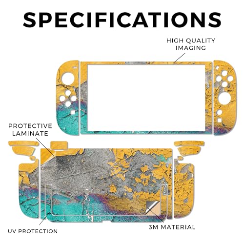 Glossy Glitter Gaming Skin Compatible with Nintendo Switch 2 Console Only - Chipped Spill - Premium 3M Vinyl Protective Wrap Decal Cover - Easy to Apply | Crafted in The USA by MightySkins - color: Chipped Spill, size: Switch 2 Console Skin Only, style: G
