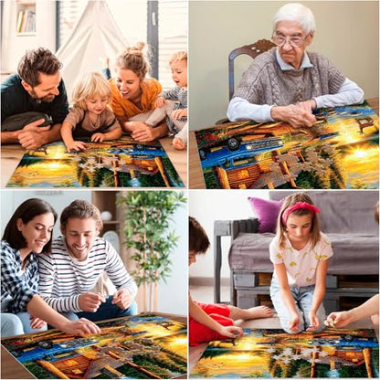 300 Piece Jigsaw Puzzle for Adults, Deer Forest Puzzles 300 Pieces for Adults Fit Together Perfectly, Challenging Puzzle for Friends Family Activity Game Nights- Finished Size 20.5×15 - style: Deer