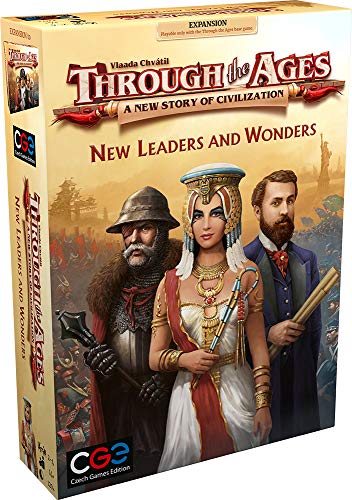 CGE Through The Ages: New Leaders and Wonders Board Game Expansion | Add new leaders, wonders, and military cards to change the flow of history and build even greater civilizations!