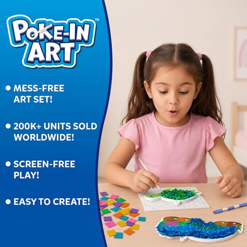 Skillmatics Poke-in Art – Underwater Animals, Mess-Free DIY Wood Craft Kit | Mess-Free Creative Art Kit for Kids, 5 Foam Pieces, DIY Room Decor, Gifts for Girls & Boys Ages 4, 5, 6, 7, 8, 9 - style: 7. Underwater Animals