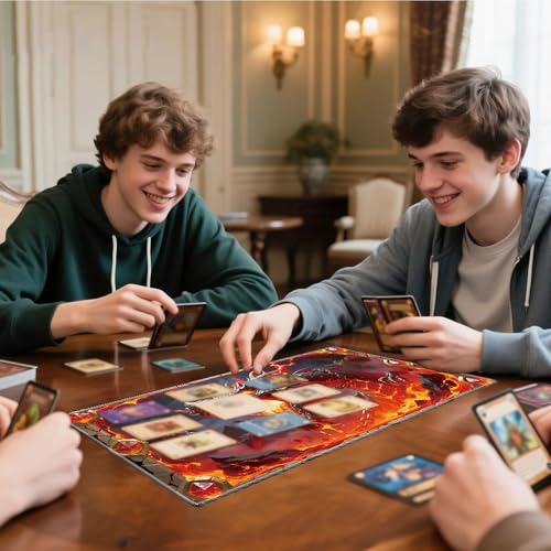 for MTG Playmat, for TCG Play Mat, 24 x 14 inches, Magic Game Card Mat Commander Playmat,Trading Card Inked Game Mat,Battle Game Rubber Non-Slip Mat - Fire Dragon - color: Fire Dragon