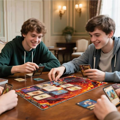 for MTG Playmat, for TCG Play Mat, 24 x 14 inches, Magic Game Card Mat Commander Playmat,Trading Card Inked Game Mat,Battle Game Rubber Non-Slip Mat - Fire Dragon - color: Fire Dragon