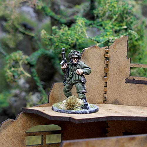 War World Gaming Destroyed Normandy House for Historical Wargames 20-28mm Scale Laser Cut MDF Building - size: Destroyed Normandy House
