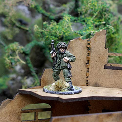 War World Gaming Destroyed Normandy House for Historical Wargames 20-28mm Scale Laser Cut MDF Building - size: Destroyed Normandy House