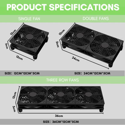 VTRETU Quiet USB Interface Cooling Fan,Used for Router Rack DIY Audio Video Network Cabinet Server Cooling Project and Equipment Workstation Xbox PS5 Cooling Accessories（120 * 120 * 25mm - style: 120mm
