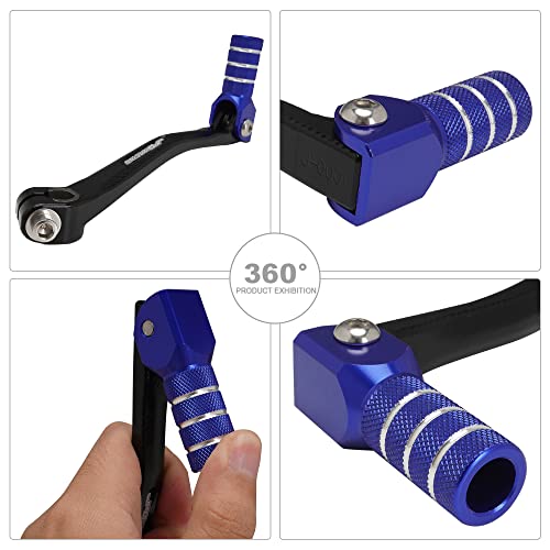 JFG RACING Motorcycle Folding Gear Shifter Shift Lever Pedal CNC Universal for YZ TTR PW 50cc - 125cc CRF XR RM KX KLX SSR Apollo TAO TAO SDG Dirt Pit Bike Blue - color: Blue