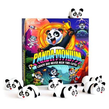 Panda-MONIUM – A Scavenger Hunt Board Game with Squeaky Pandas. Family Fun! | Get ready for panda-pileups, snorts of laughter, and a whole lot of chaos! A fast-paced, laugh-out-loud card game. Age 5+
