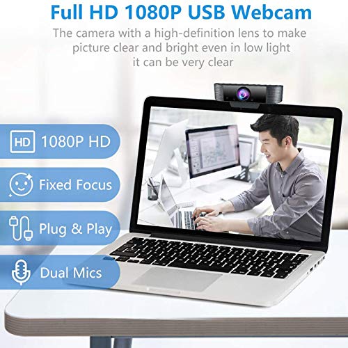 Streaming Camera Hd 1080p 30fps Webcam with Microphone,Fast Auto Focus,120° Wide Angle, USB Pc Camera Webcam for Pc Gaming Computer Cameras Web Cameras for Desktop Computer Streaming Accessories